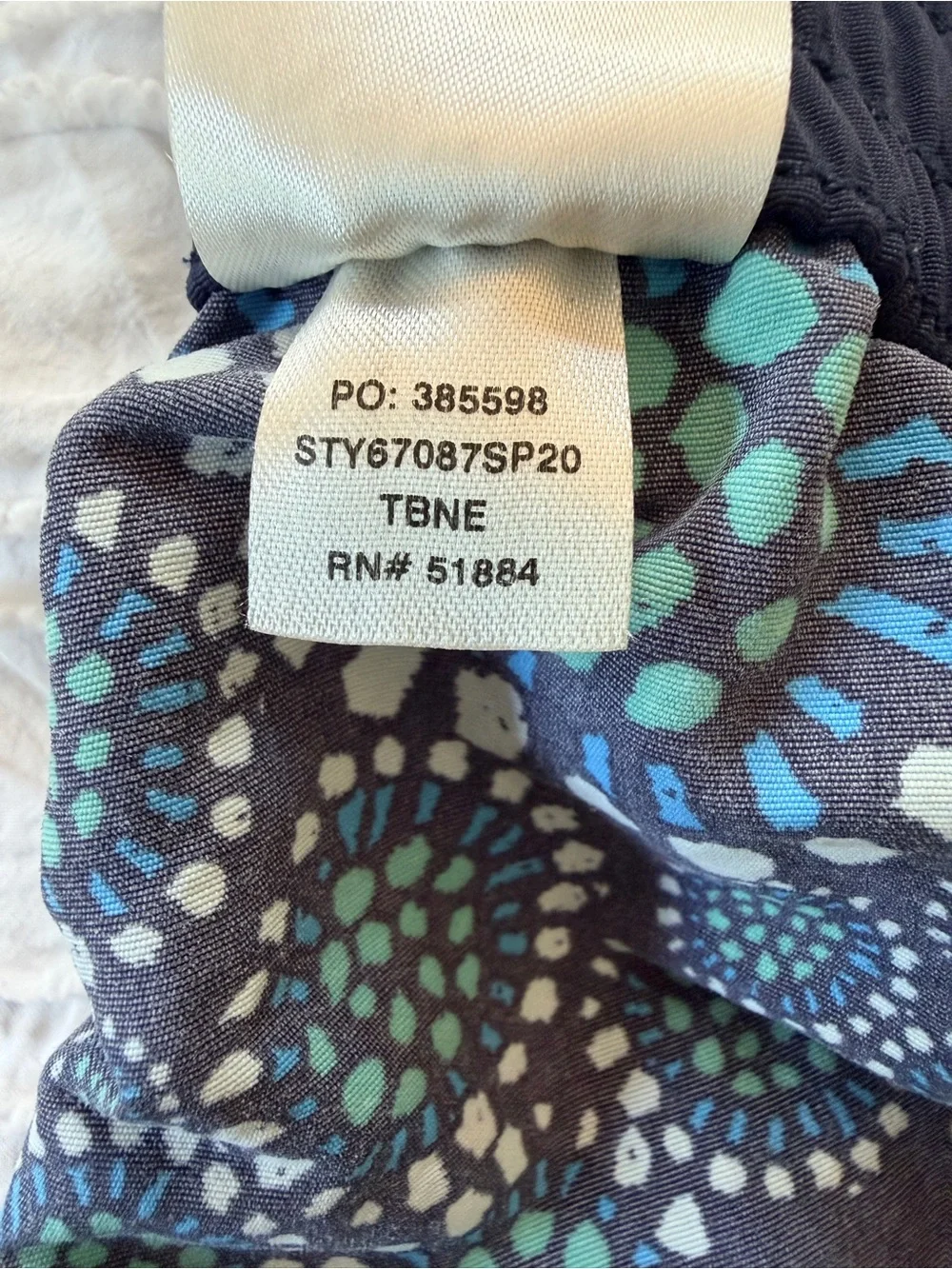 Patagonia Navy Blue Printed Girls XXL Swim Shorts with Teal Accents